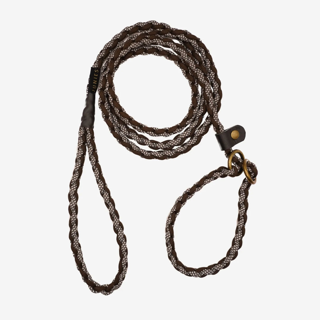 JUNIES Flätat Retrieverkoppel 200 x 0,8 cm Reflex