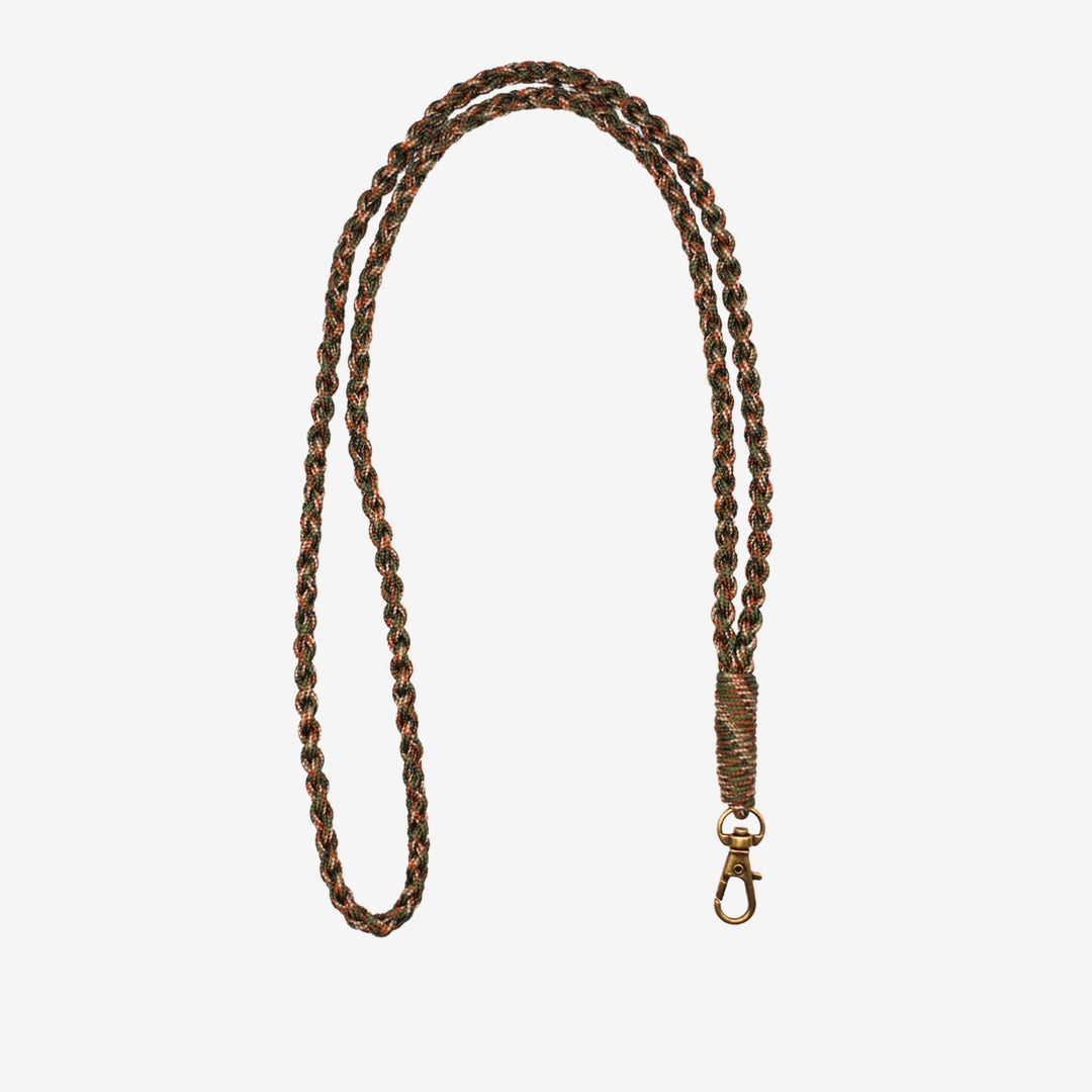 Junies flätat visselpipsband grön mönstrad #color_armygreen-patterned