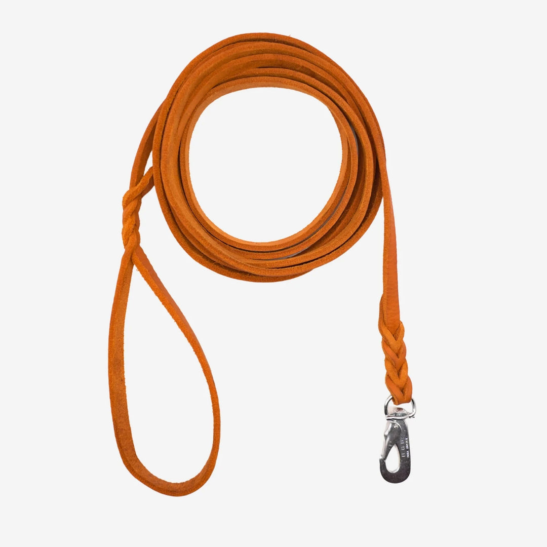 Junies läderkoppel  3 meter orange #color_orange