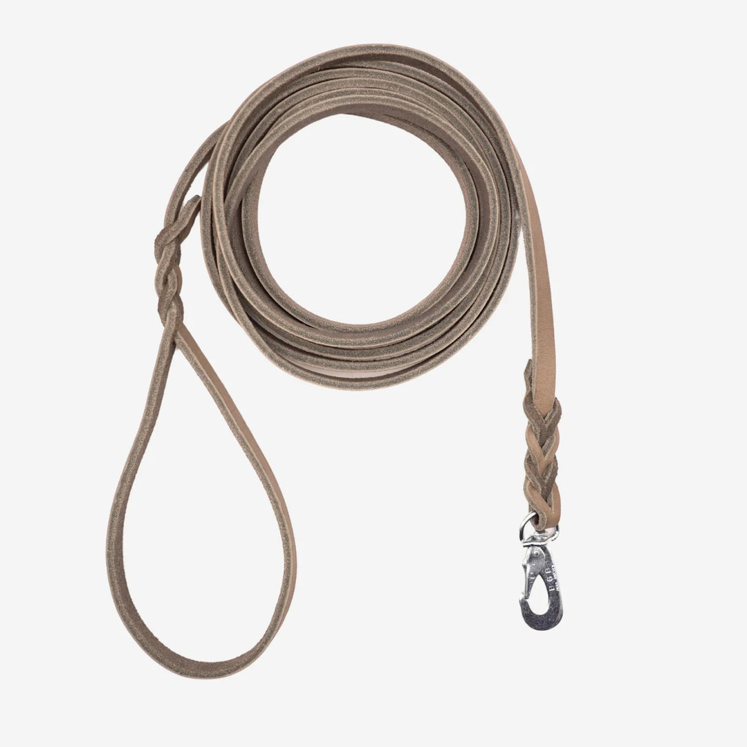 Junies läderkoppel  3 meter taupe #color_taupe