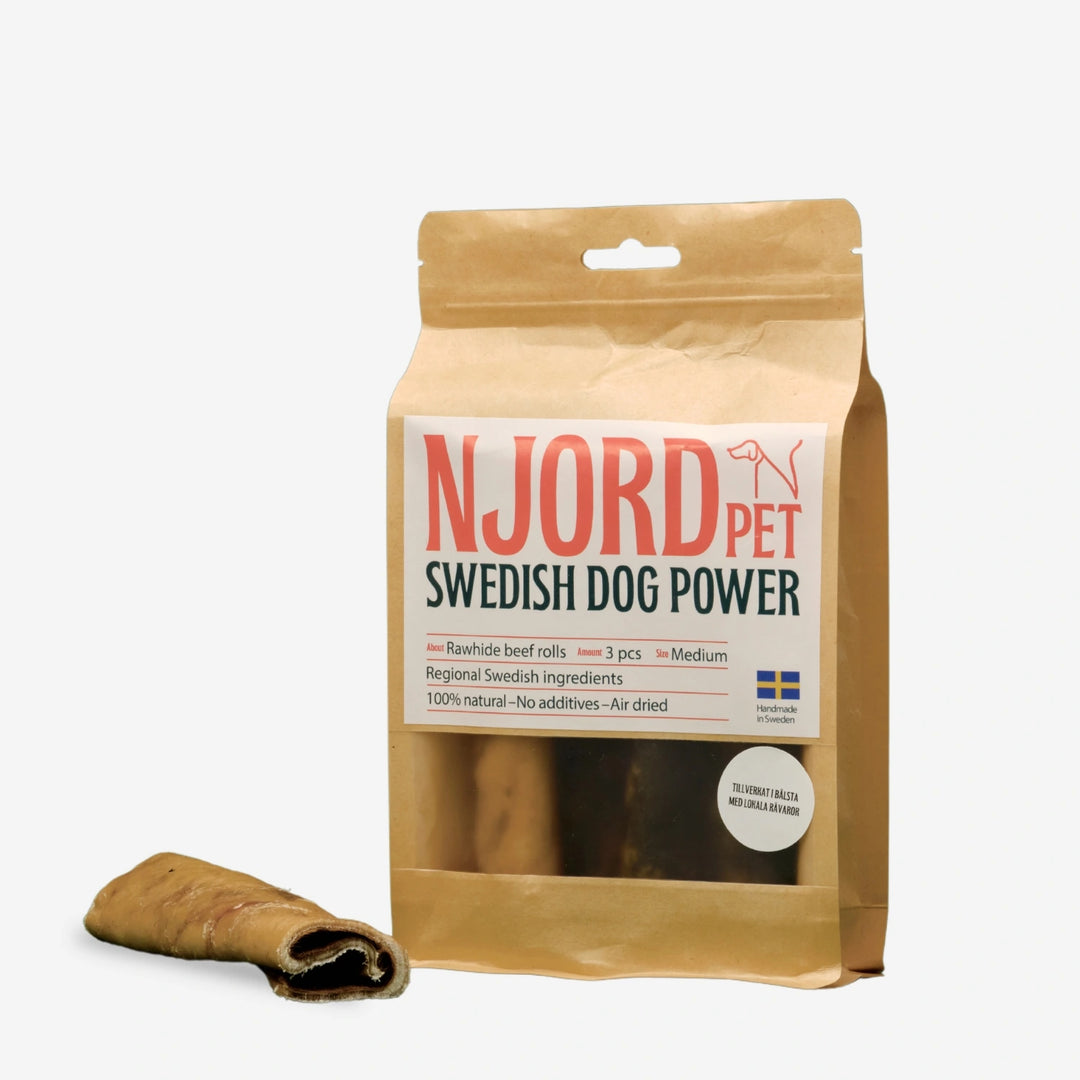 njord pet hundtugg nötrulle 3-pack storlek medium #storlek_medium