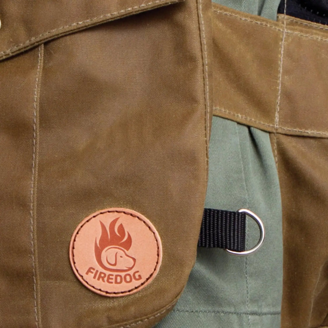 Firedog dummyväst hunter air vaxad bomull light khaki d-ring