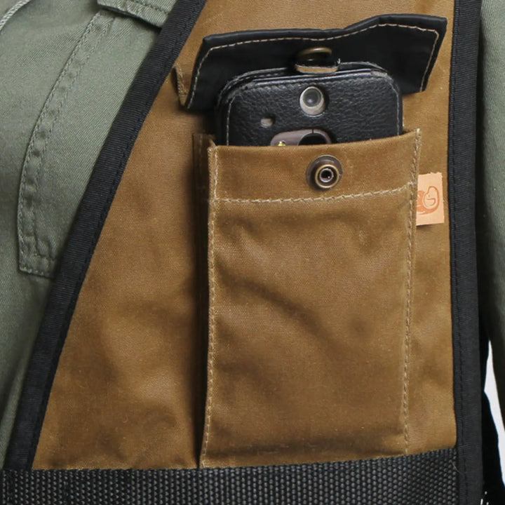 Firedog dummyväst hunter air vaxad bomull light khaki ficka