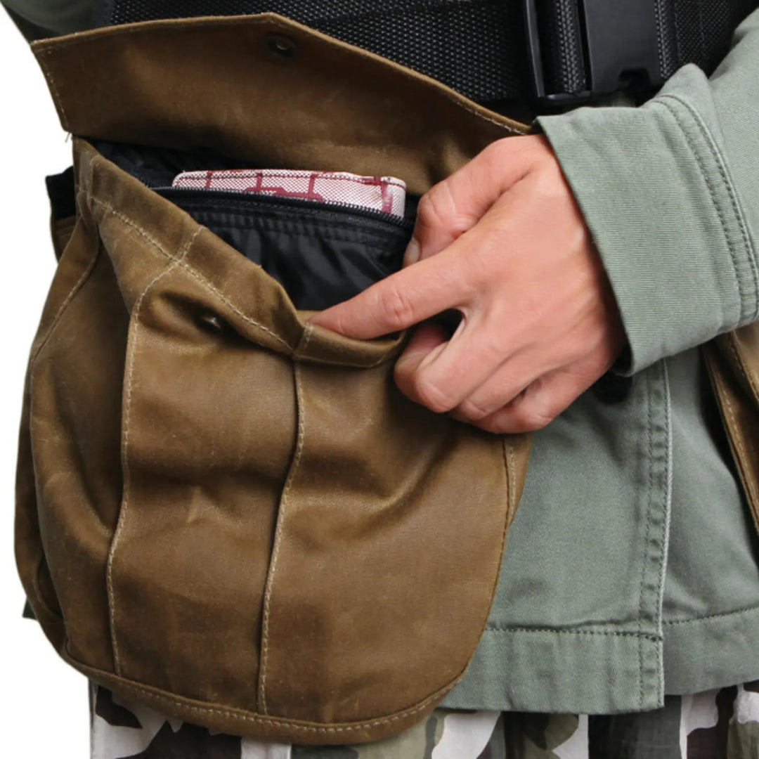 Firedog dummyväst hunter air vaxad bomull light khaki förvaring