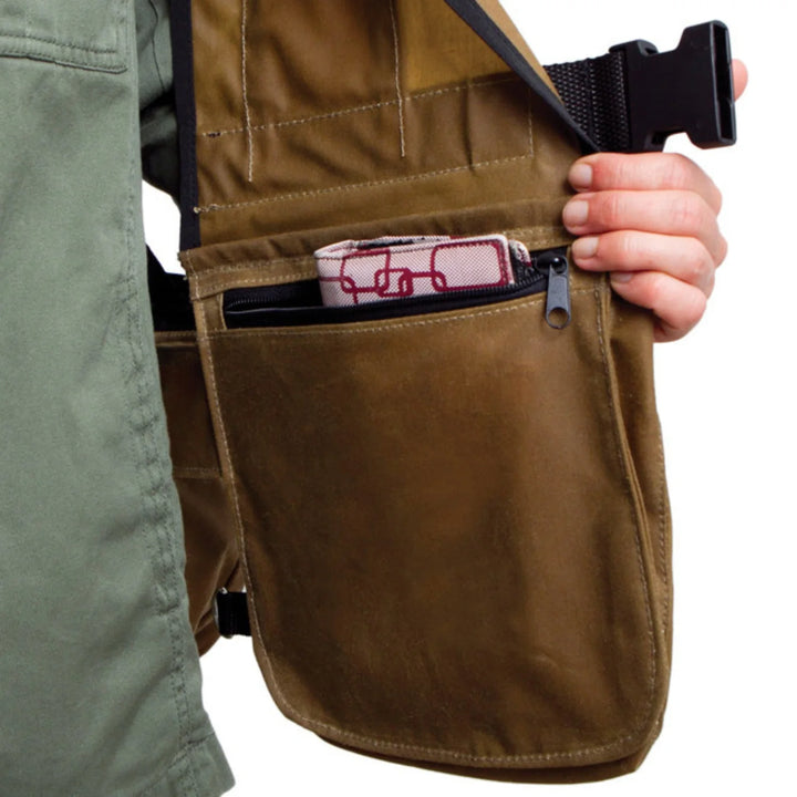 Firedog dummyväst hunter air vaxad bomull light khaki inner ficka