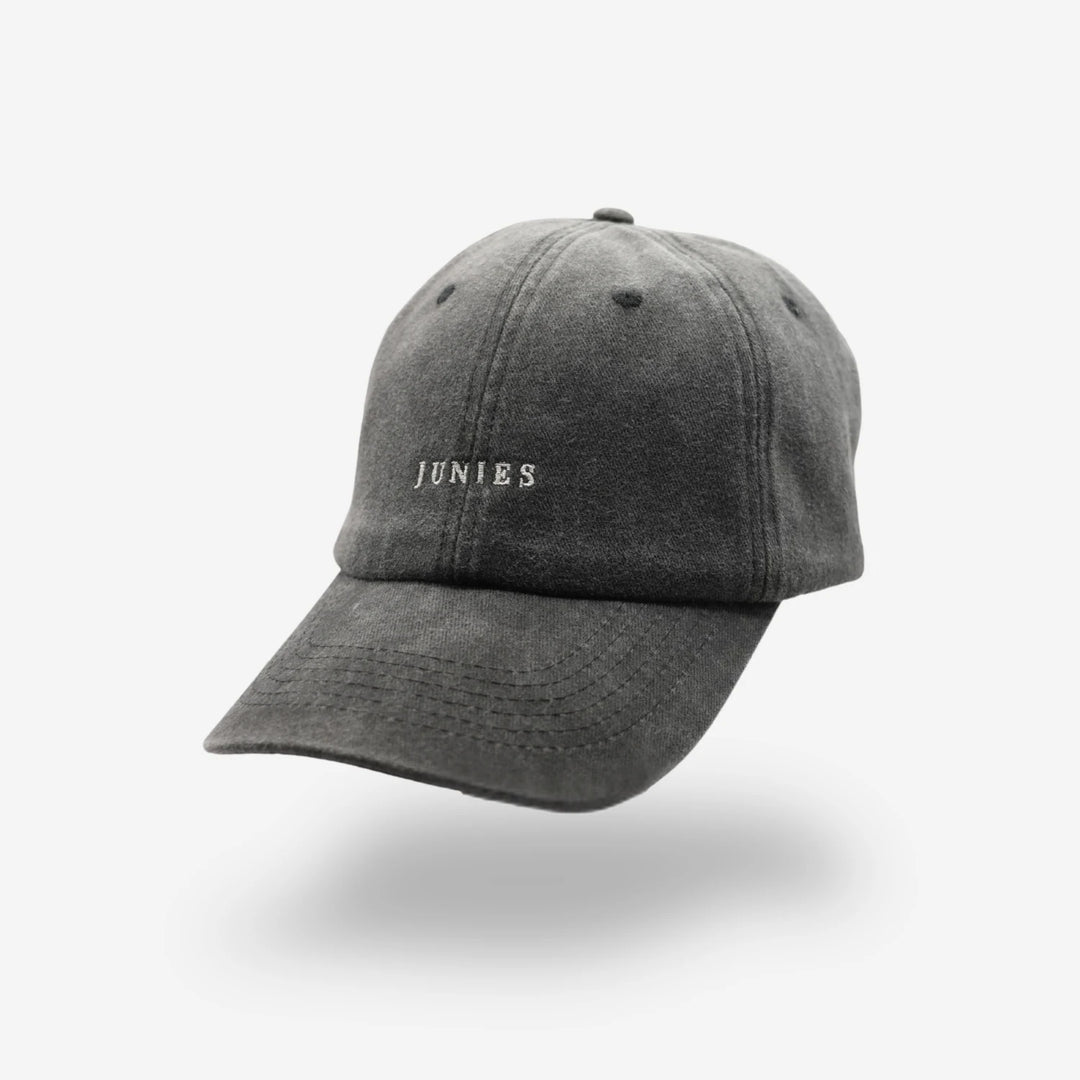 Junies keps stone wash grå #color_antracit-grey