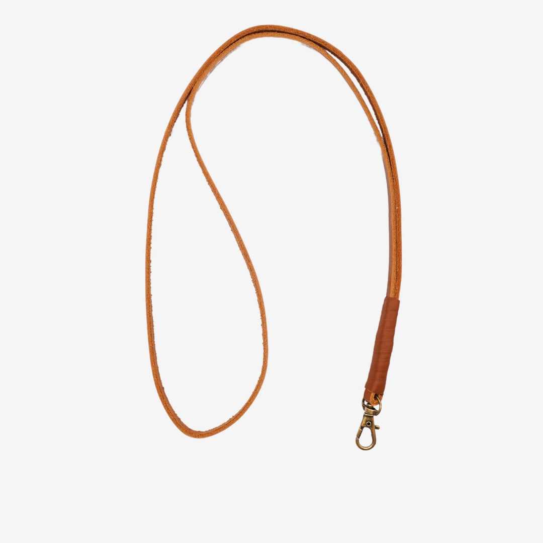 Junies klassiskt visselpipsband cognac läder #color_cognac