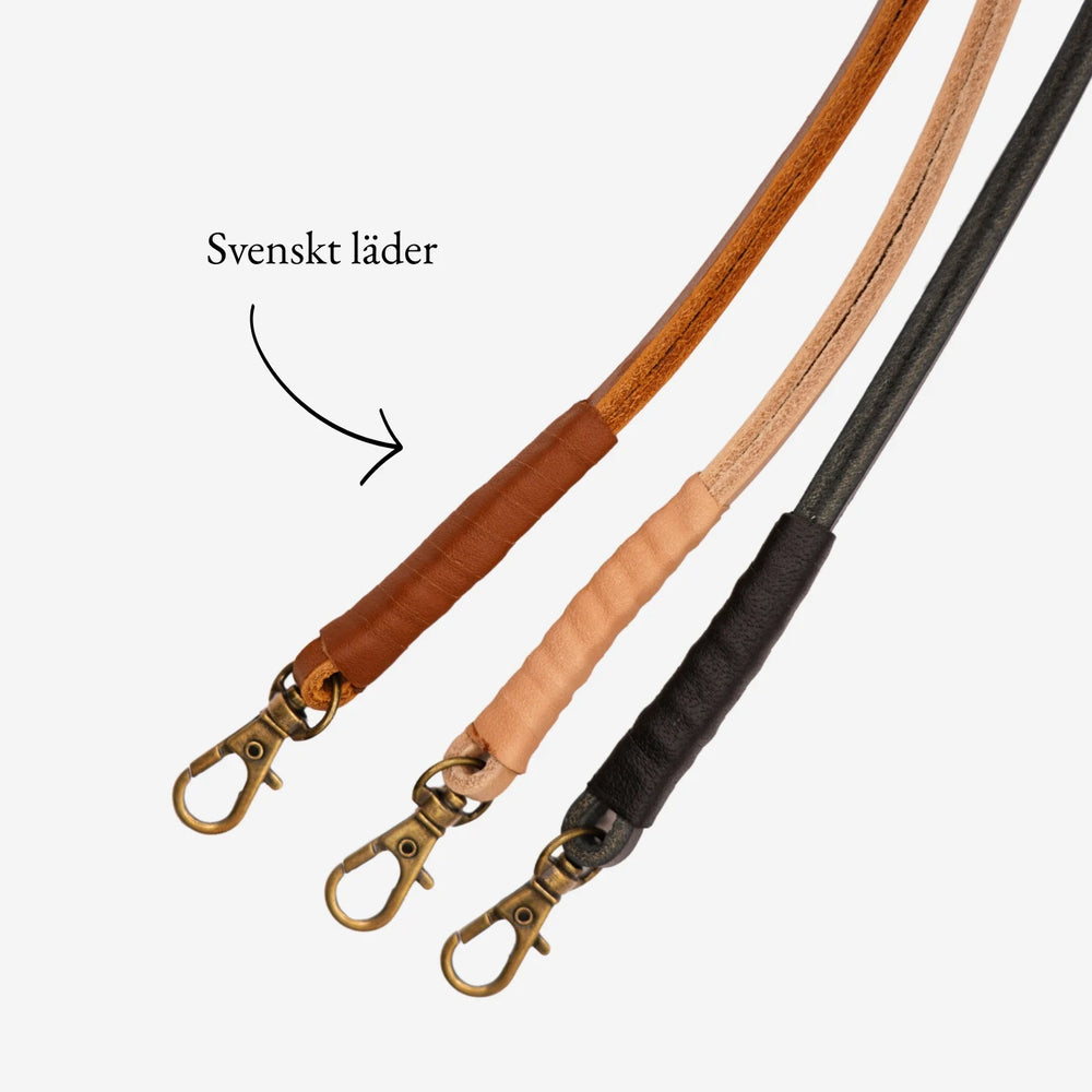 Junies klassiskt visselpipsband läder närbild på färger #color_conjac