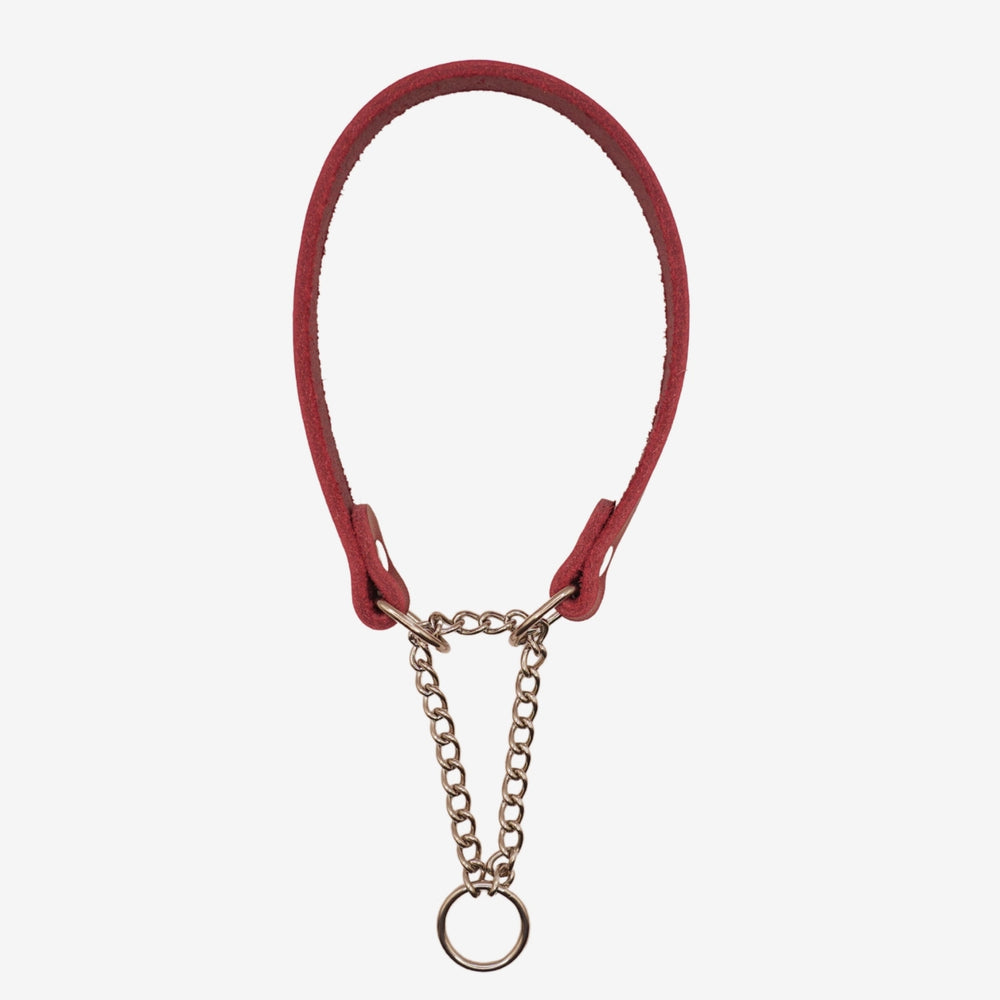 Junies läderhalsband halvstryp wine #color_wine