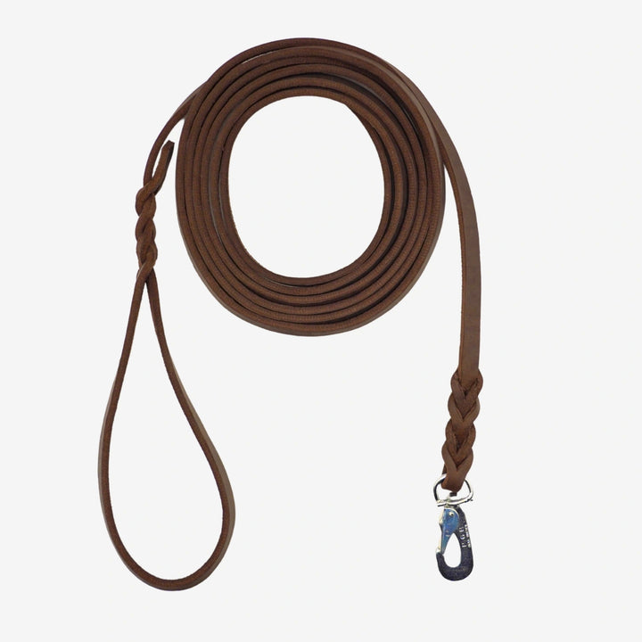 Junies läderkoppel 3 meter brun #color_brown