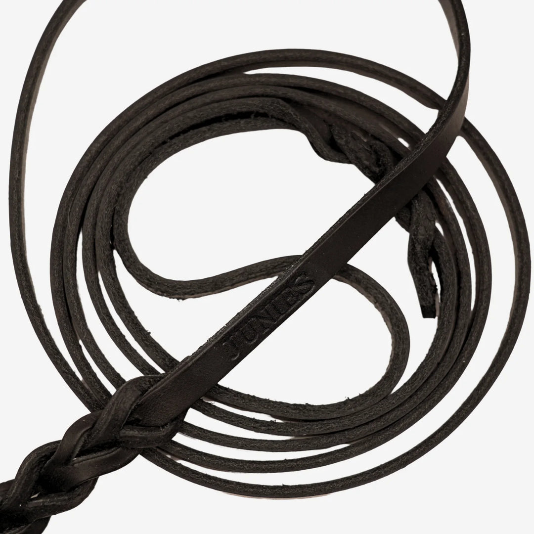 Junies läderkoppel logga 2 m black #color_black