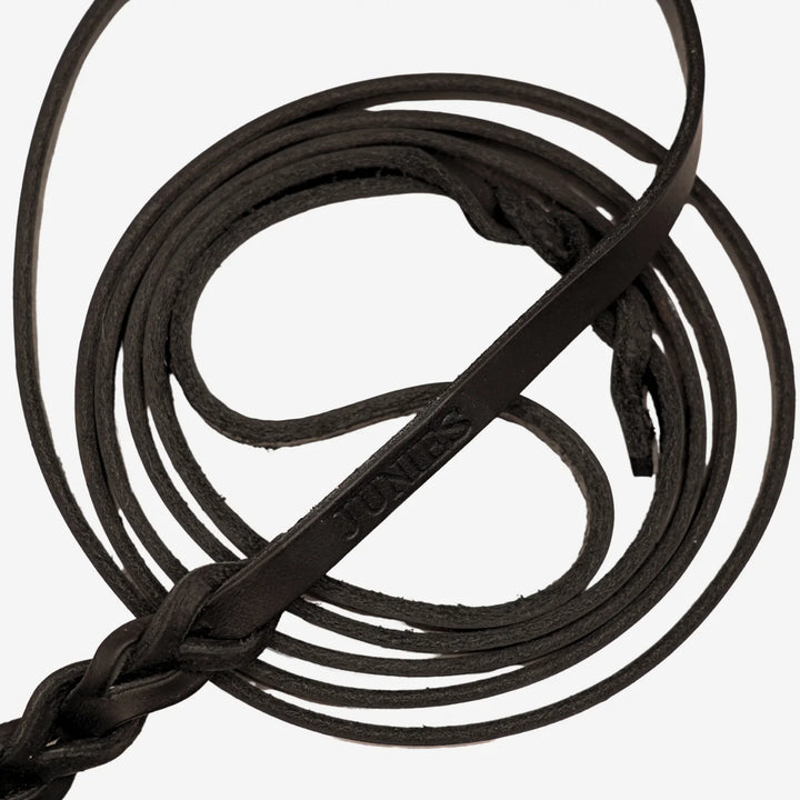 Junies läderkoppel logga 2 m black #color_black