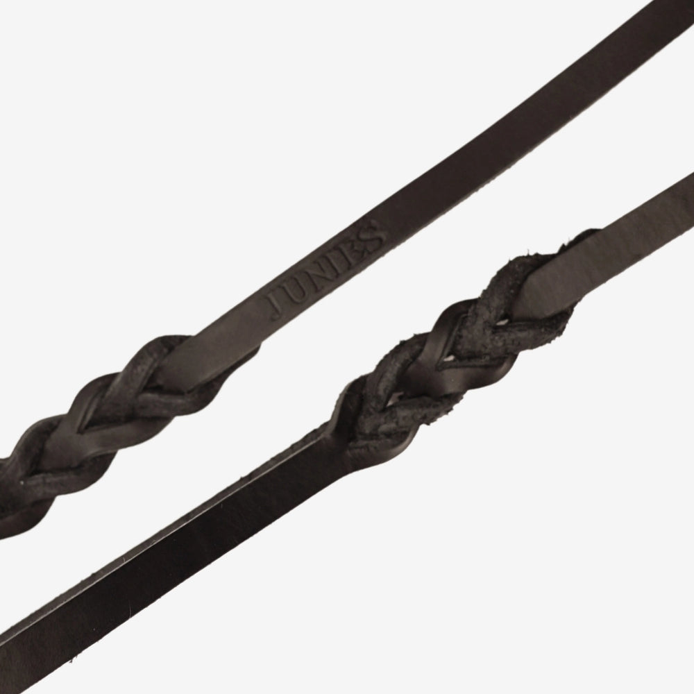 Junies närbild läderkoppel 2 m black #color_black