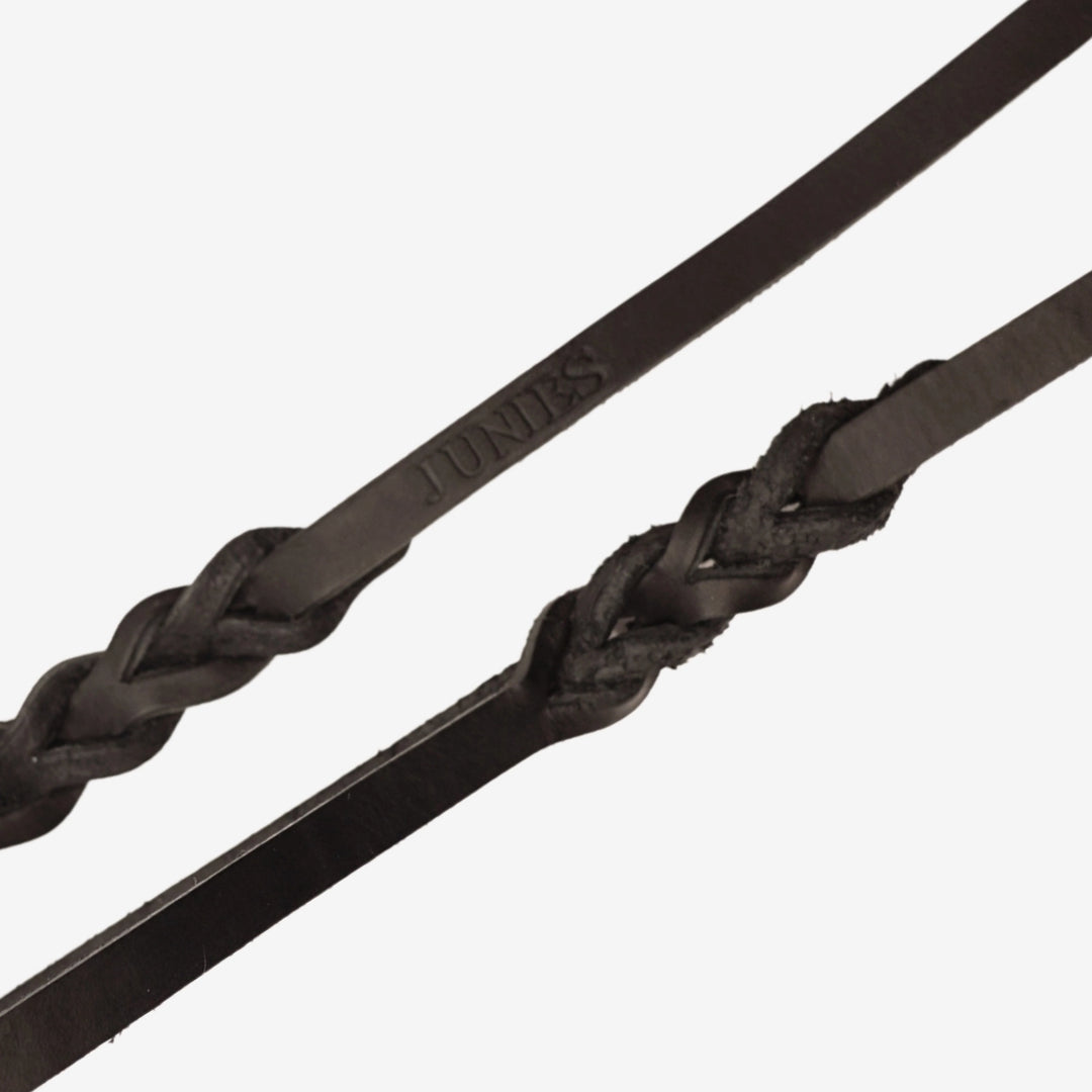 Junies närbild läderkoppel 2 m black #color_black
