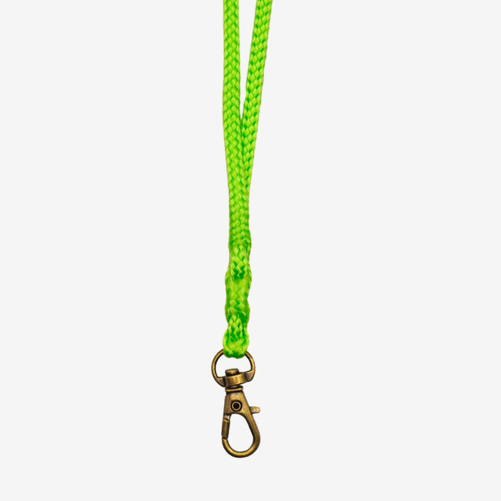 Junies närbild visselpipsband klassiskt platt neon grön #color_neon-green