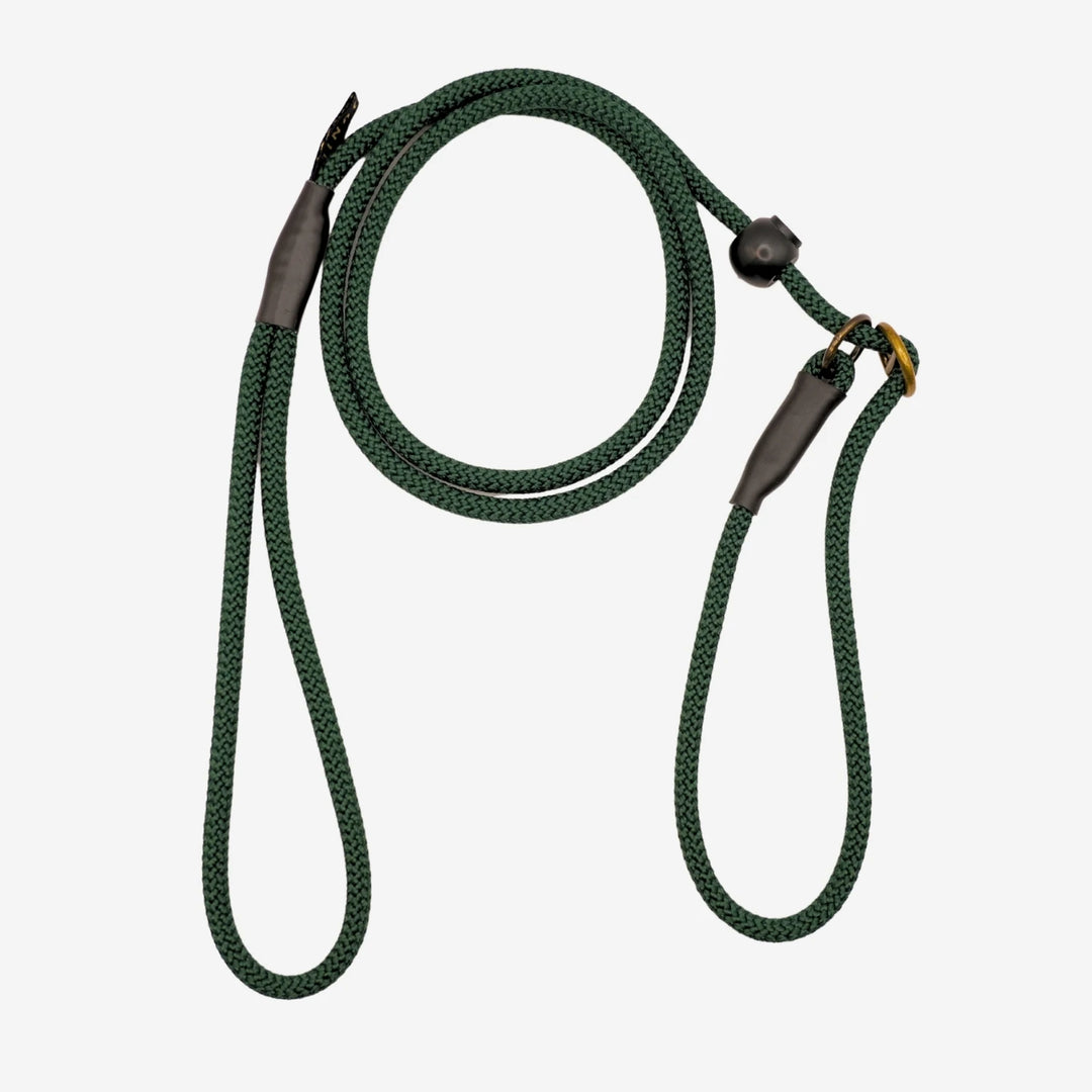 Junies retrieverkoppel 140 x 0,6 med dubbla stopp dark green #color_dark-green