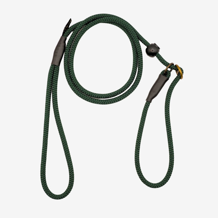 Junies retrieverkoppel 140 x 0,6 med dubbla stopp dark green #color_dark-green