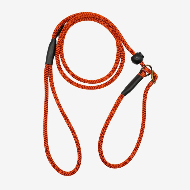 Junies retrieverkoppel 140 x 0,6 cm red orange med dubbla stopp #color_red-orange