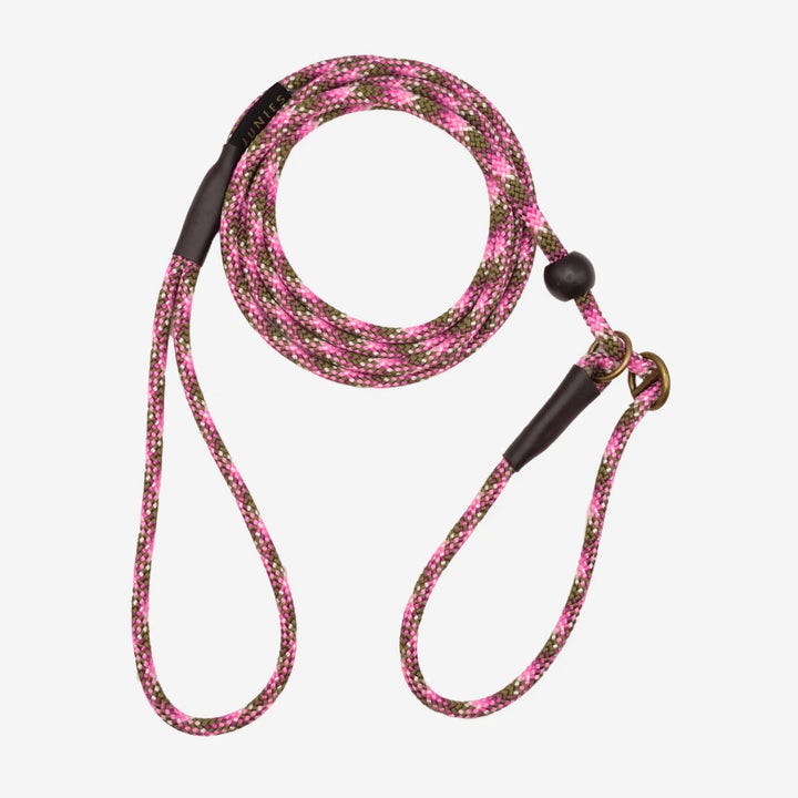 Junies retrieverkoppel 200 x 0,6 cm pink green patterned 