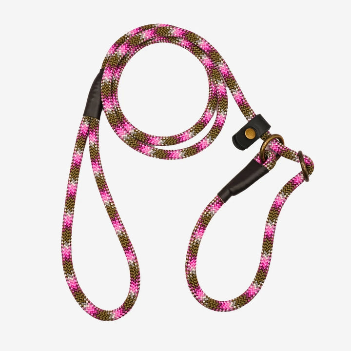 junies retriveverkoppel 140 x 0,8 cm pink green patterned #color_pink-green-patterned