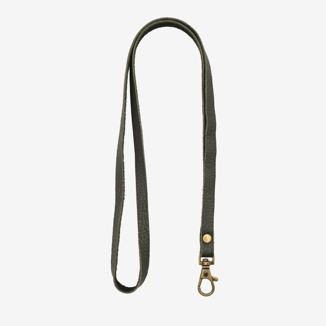 Junies visselpipsband svenskt läder dark green #color_dark-green