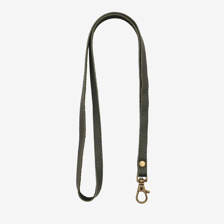 Junies visselpipsband svenskt läder dark green #color_dark-green