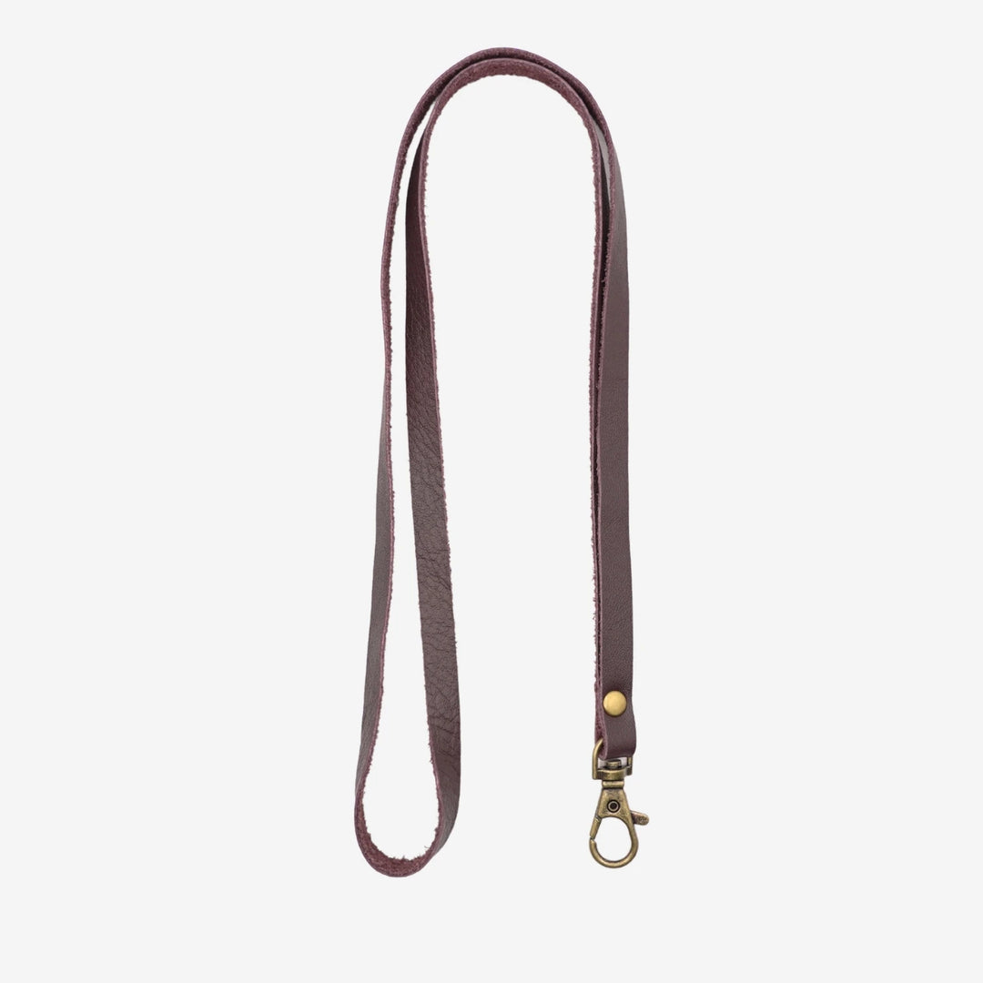 Junies visselpipsband svenskt läder dark purple #color_dark-purple