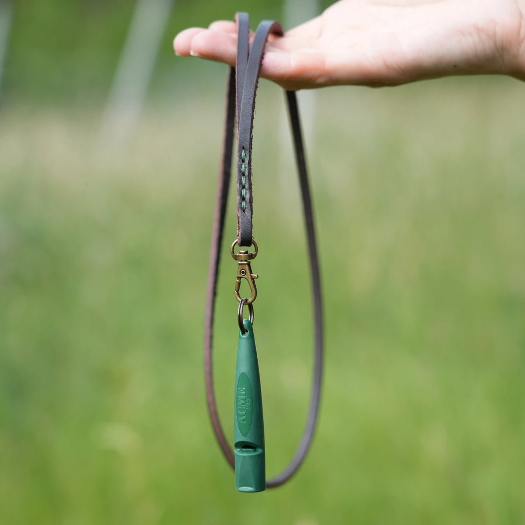 Junies klassiska visselpipsband svensk läder light green #color_light-green
