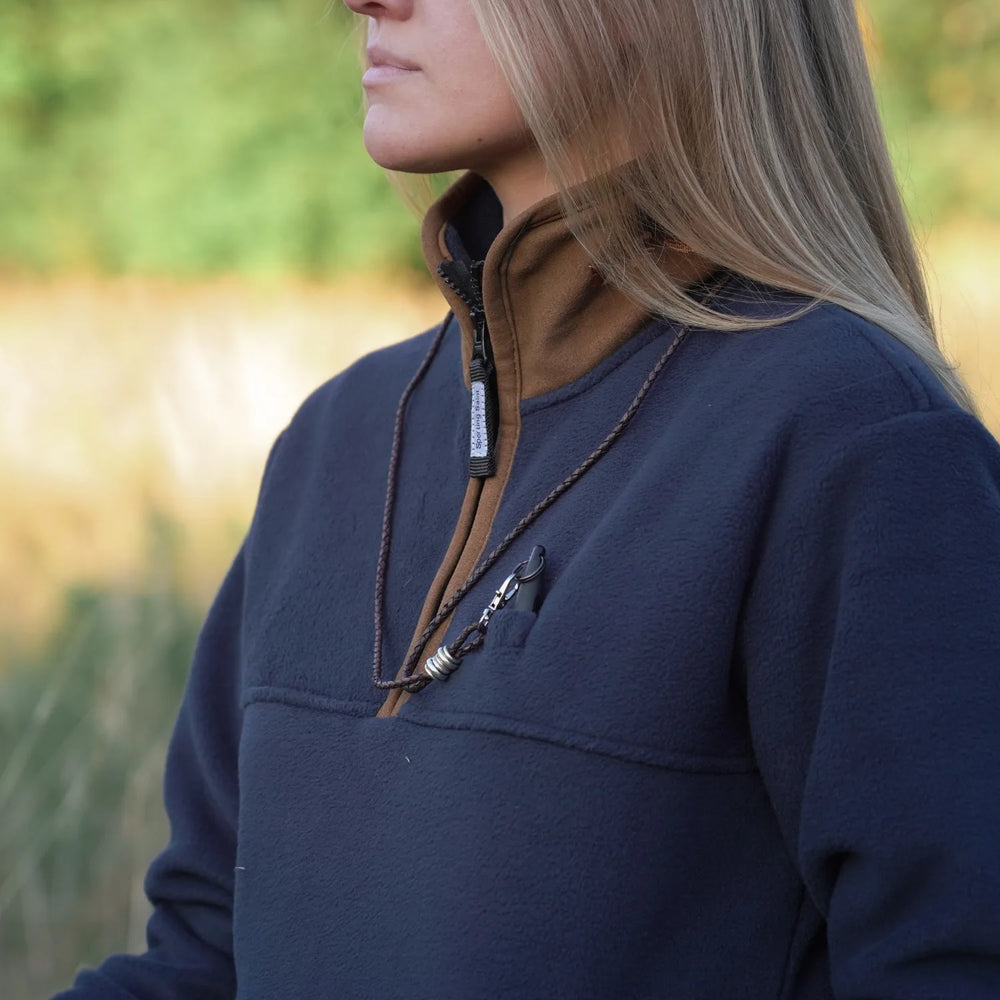 Miljöbild sporting saint fleecetröja half zip navy #color_navy